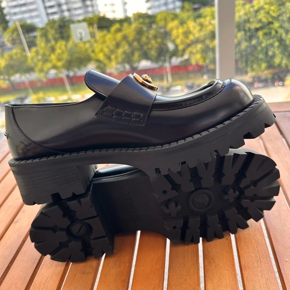 💯 - New Authentic VERSACE ALIA PLATFORM LOAFERS 35 MM SIZE 40